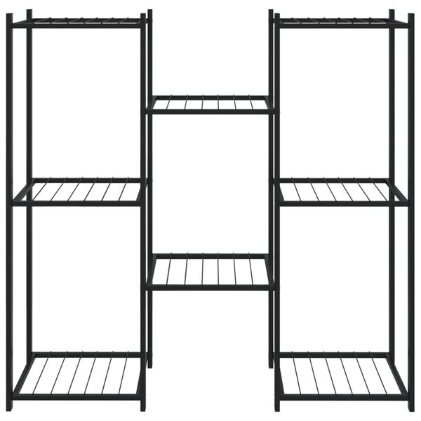 vidaXL Soporte para flores de hierro negro 83x25x80 cm