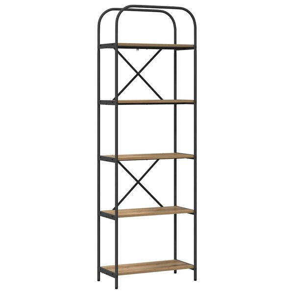 vidaXL Estante de libros Roble artesanal 60 x 30 x 183 cm