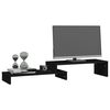 vidaXL Soporte para monitor madera maciza pino negro (52-101)x22x14 cm