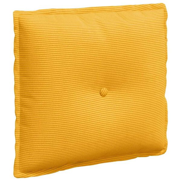 vidaXL Coj&iacute;n de Espalda Amarillo Claro 50 x 45 cm Tela de pana