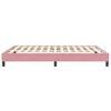 vidaXL Cama box spring sin colchón terciopelo rosa 160x210 cm