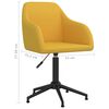 vidaXL Sillas de comedor giratorias 2 uds terciopelo amarillo