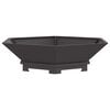 vidaXL Hoguera Negro 100 x 100 x 28 cm Acero
