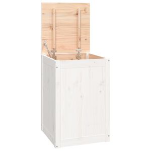 vidaXL Ba&uacute;l para la colada madera maciza de pino blanco 44x44x66 cm