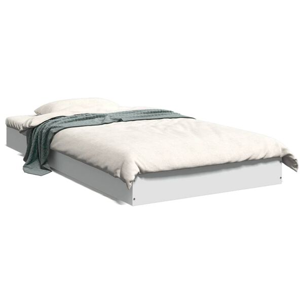 vidaXL Estructura de cama madera de ingenier&iacute;a blanca 90x190 cm