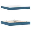 vidaXL Estructura de cama con colch&oacute;n 2 pcs Azul Terciopelo