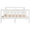 vidaXL Estructura de cama sin colch&oacute;n madera de pino blanca 140x190 cm