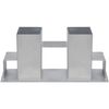 vidaXL Soporte para el apilamiento de le&ntilde;a 4 uds acero plateado