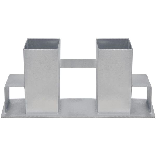 vidaXL Soporte para el apilamiento de le&ntilde;a 4 uds acero plateado