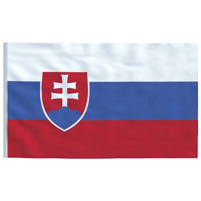 vidaXL Bandera de Eslovaquia y mástil de aluminio 4 m