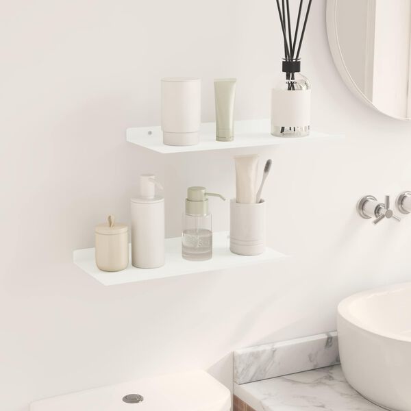 vidaXL Estante flotante 2 pcs 40 x 18 x 2,5 cm Acero