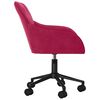 vidaXL Silla de oficina giratoria de terciopelo rojo tinto