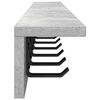 vidaXL Perchero de pared Gris Concreto 100 x 10,5 x 10,5 cm
