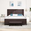 vidaXL Cama tipo Box Spring Marr&oacute;n Oscuro 180 x 200 cm tela
