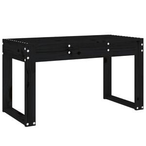 vidaXL Banco de jard&iacute;n madera maciza de pino negro 80x38x45 cm