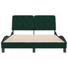 vidaXL Estructura cama sin colch&oacute;n terciopelo verde oscuro 140x190 cm