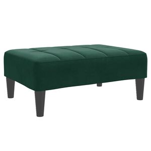 vidaXL Reposapi&eacute;s de terciopelo verde oscuro 77x55x31 cm