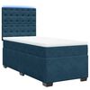 vidaXL Cama box spring con colch&oacute;n terciopelo azul oscuro 80x200 cm