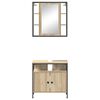 vidaXL Juego de muebles de ba&ntilde;o 2 pcs Marr&oacute;n Madera contrachapada