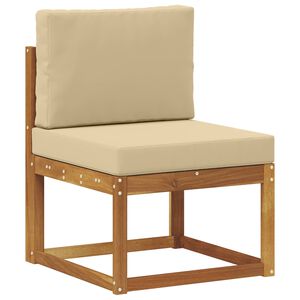 vidaXL Sof&aacute; intermedio de exterior Madera de Acacia S&oacute;lida