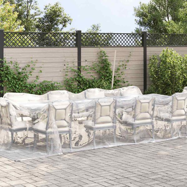 vidaXL Lona transparente con ojales polietileno 3x10 m