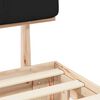 vidaXL Estructura de Cama con Cabecera Tapizada Negro 80 x 200 cm