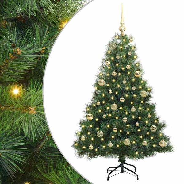 vidaXL Árbol de Navidad artificial con 150 LED Verde 150 cm PE y PVC