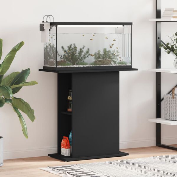 vidaXL Soporte para acuario madera de ingenier&iacute;a negro 75x36x72,5 cm