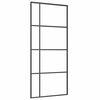 vidaXL Puerta corredera con set herrajes negro 90x205 cm vidrio ESG