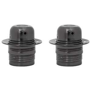 vidaXL Portal&aacute;mparas 2 uds bronce negro brillante E27