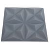 vidaXL Paneles de pared 48 pcs Origami Gris 50 x 50 cm Espuma XPS
