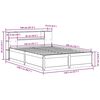 vidaXL Cama sin colch&oacute;n madera maciza de pino marr&oacute;n cera 140x200 cm