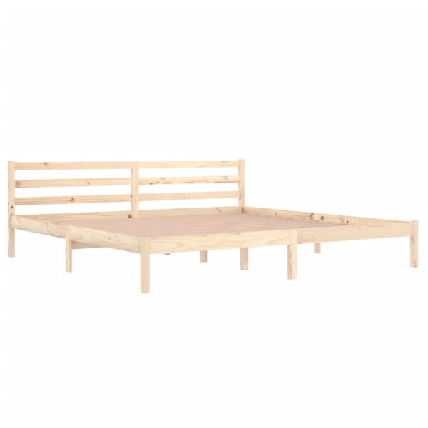 vidaXL Estructura de cama sin colch&oacute;n madera maciza de pino 200x200 cm