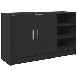 vidaXL Armario de lavabo madera de ingenier&iacute;a negro 90x29x55 cm