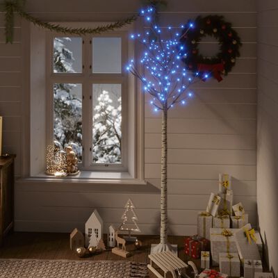 vidaXL Árbol de Navidad LED azul sauce de interior y exterior 1,8 m