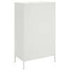 vidaXL Aparador de acero blanco 68x39x113 cm