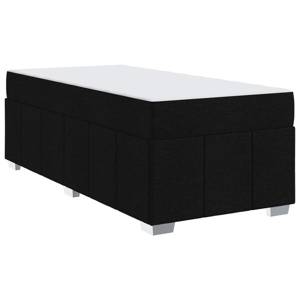 vidaXL Estructura de cama con colch&oacute;n Negro 100 x 200 cm tela