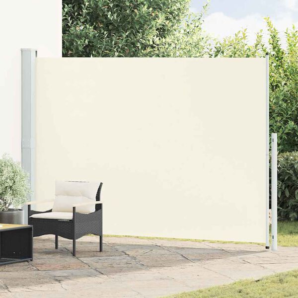 vidaXL Toldo lateral retr&aacute;ctil para patio crema 200x300 cm