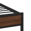 vidaXL Estructura de cama sin colch&oacute;n metal marr&oacute;n roble 120x200 cm