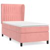 vidaXL Cama box spring con colch&oacute;n terciopelo rosa 90x190 cm