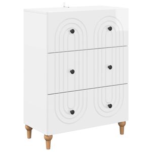 vidaXL Cajonera Brillante 66 x 34,5 x 90 cm Madera de Ingenier&iacute;a