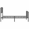 vidaXL Estructura cama sin colch&oacute;n con estribo metal negro 100x200 cm