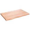 vidaXL Estante pared madera roble tratada marr&oacute;n claro 80x50x(2-4) cm