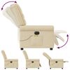 vidaXL Sill&oacute;n reclinable de masaje el&eacute;ctrico tela color crema