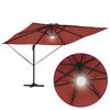 vidaXL Parasol Roma Rojo 286 x 284 x 270 cm Aluminio y poli&eacute;ster