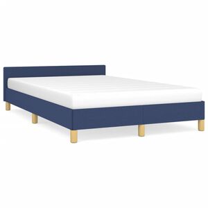 vidaXL Estructura de cama sin colch&oacute;n tela azul 120x190 cm