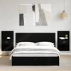 vidaXL Cabecero de cama con mesitas madera de ingenier&iacute;a negro 160 cm