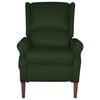 vidaXL Sillón de masaje reclinable de terciopelo verde oscuro