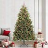 vidaXL &Aacute;rbol de Navidad artificial con ramas plegables y conos 240 cm