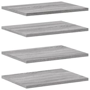 vidaXL Estantes pared 4 uds madera ingenier&iacute;a gris Sonoma 40x30x1,5 cm